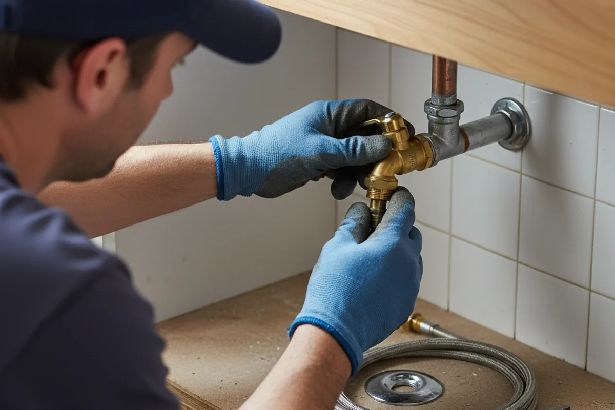 Shutoff valve and fitting work during Well Pump Repair in West Jordan